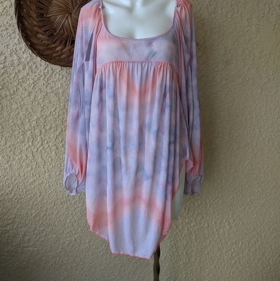 Free people majestic watercolor blouse size small - Picture 4 of 13